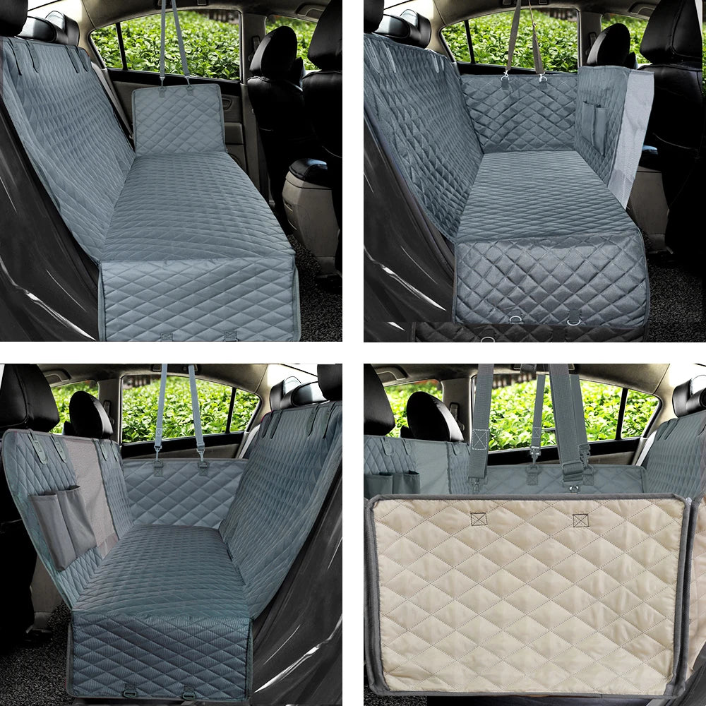 Safety Dog Car Seat Cover – Waterproof Hammock-Style Travel Protector for Rear Seats