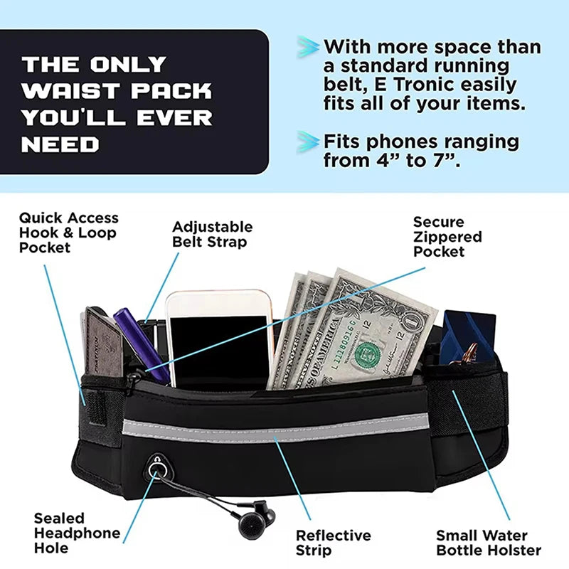 Hands-Free Dog Leash with Waist Bag – Reflective, Retractable, and Perfect for Running or Walking