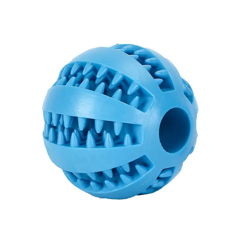 Natural Rubber Dog Chew Toy Tooth Cleaning Treat Ball Extra-Tough Interactive 5cm Elasticity Ball for Pets