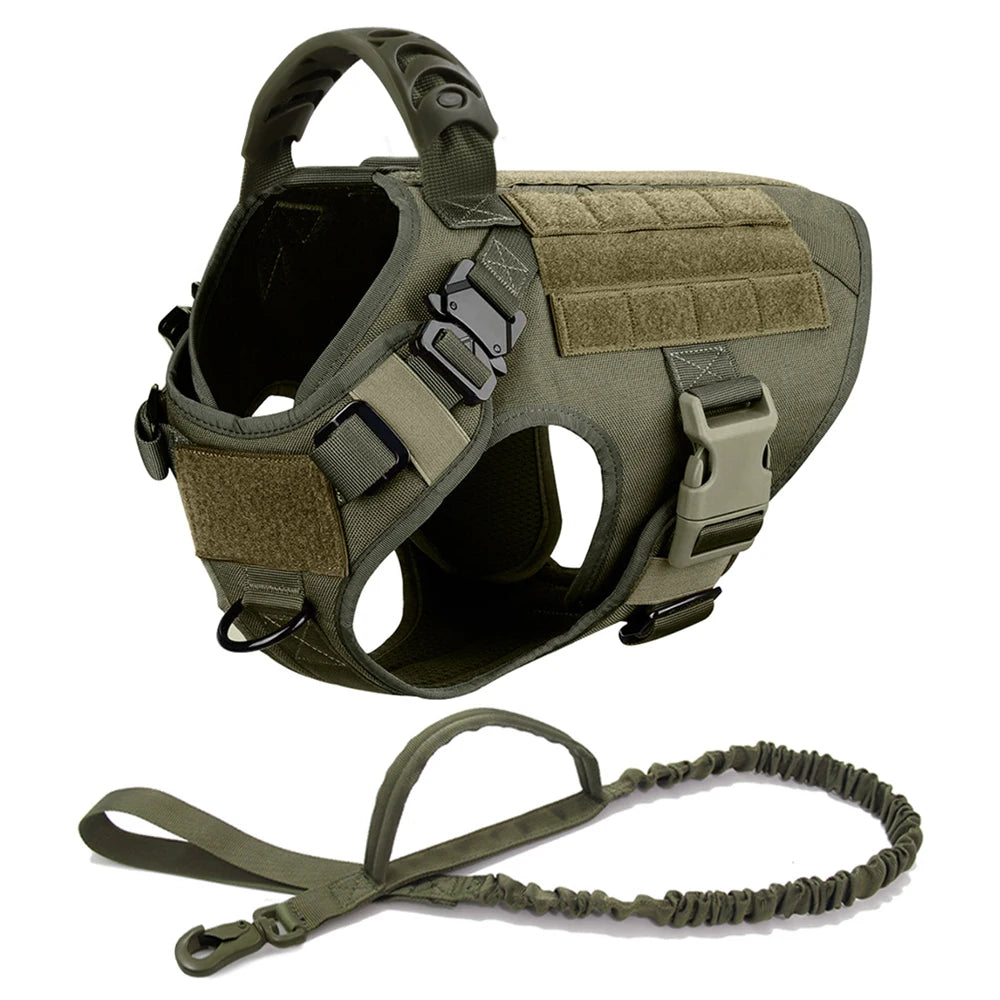 Heavy-Duty Large Dog Harness & Leash Set – Training and Walking Vest for German Shepherds, Malinois & Medium to Large Dogs