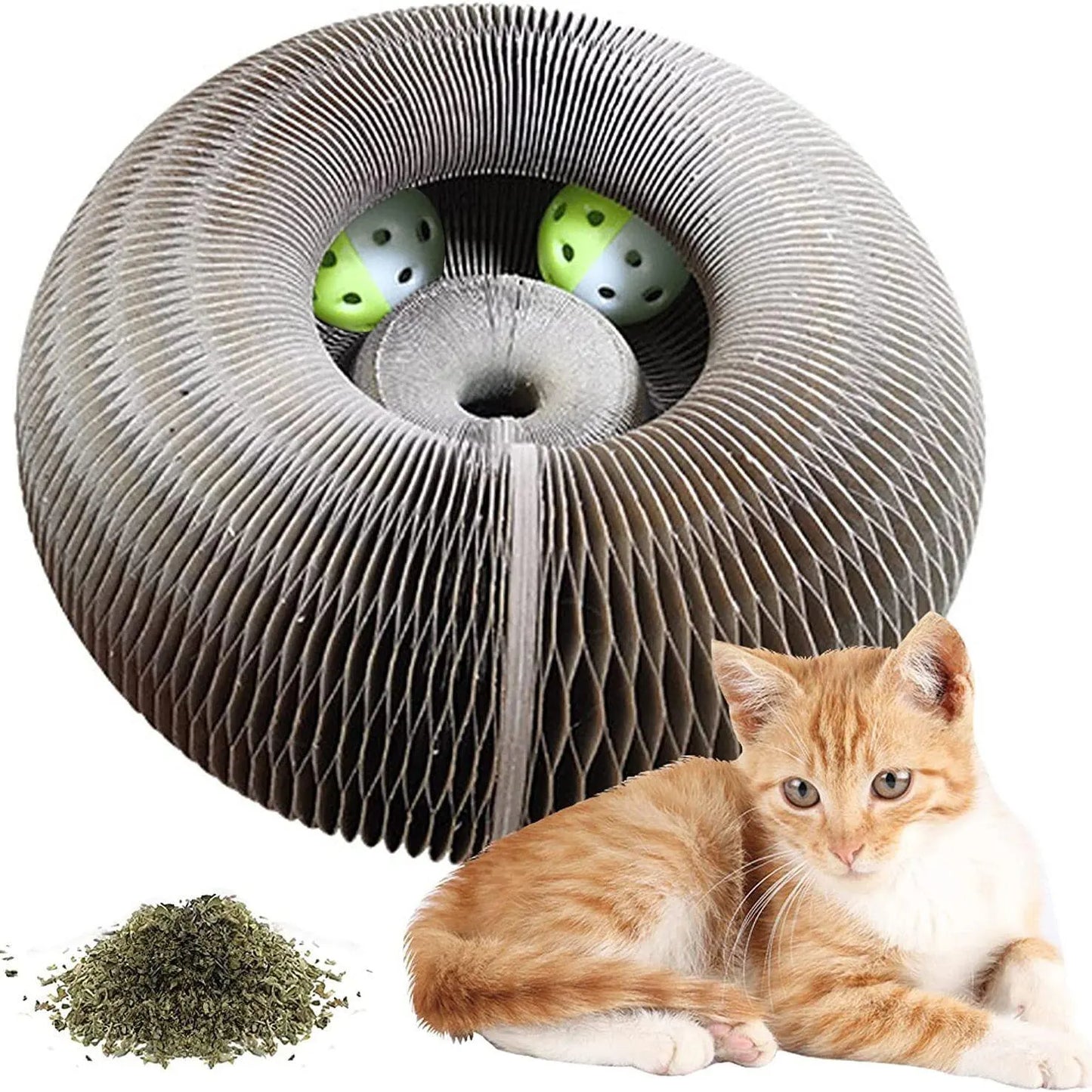 Magic Cat Scratch Organ Board – 3-in-1 Cat Toy, Claw Grinder & Climbing Frame with Ball Track