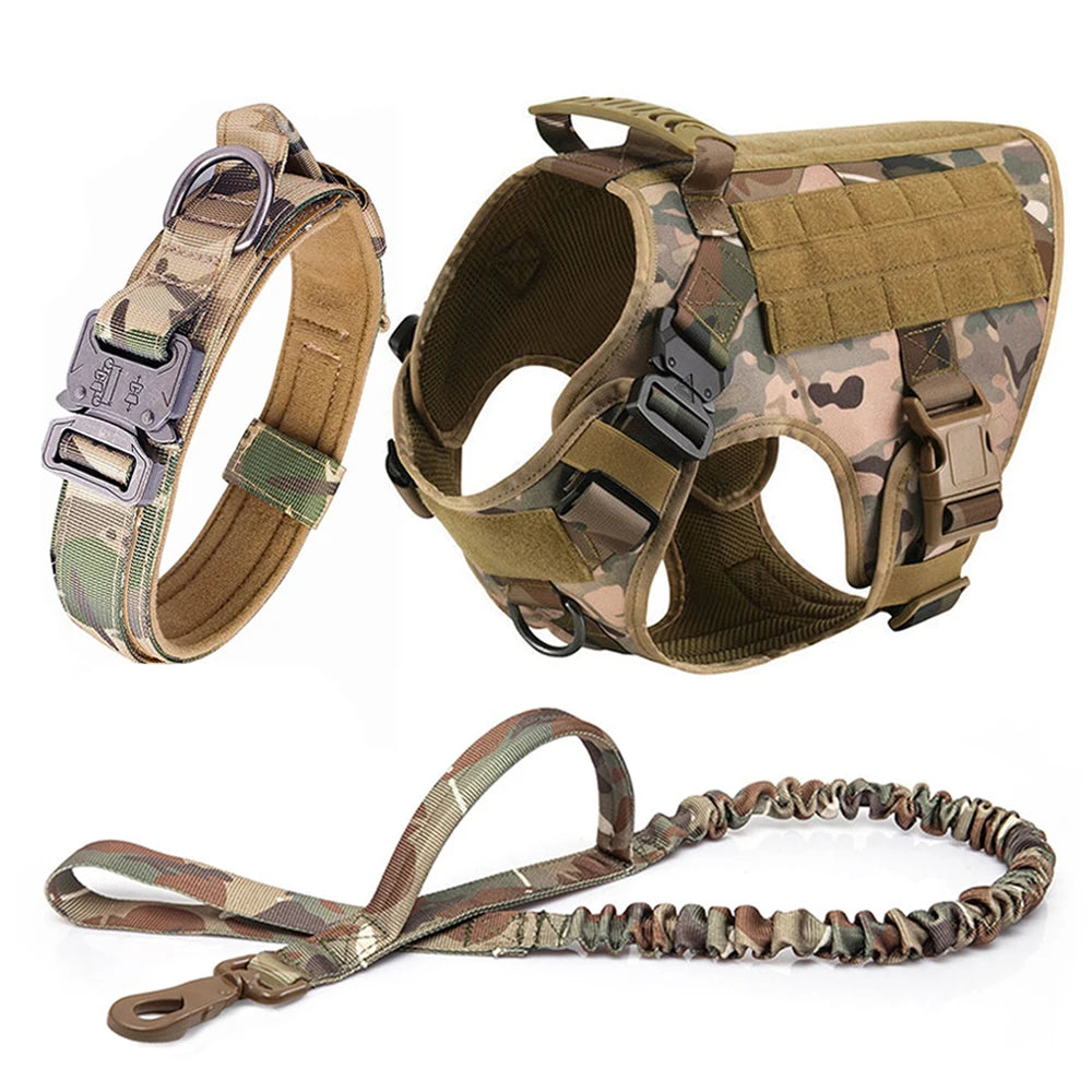 Heavy-Duty Large Dog Harness & Leash Set – Training and Walking Vest for German Shepherds, Malinois & Medium to Large Dogs