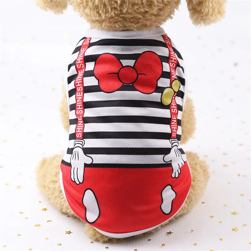 Cartoon Dog T-Shirt – Soft Summer Vest for Small Dogs and Puppies