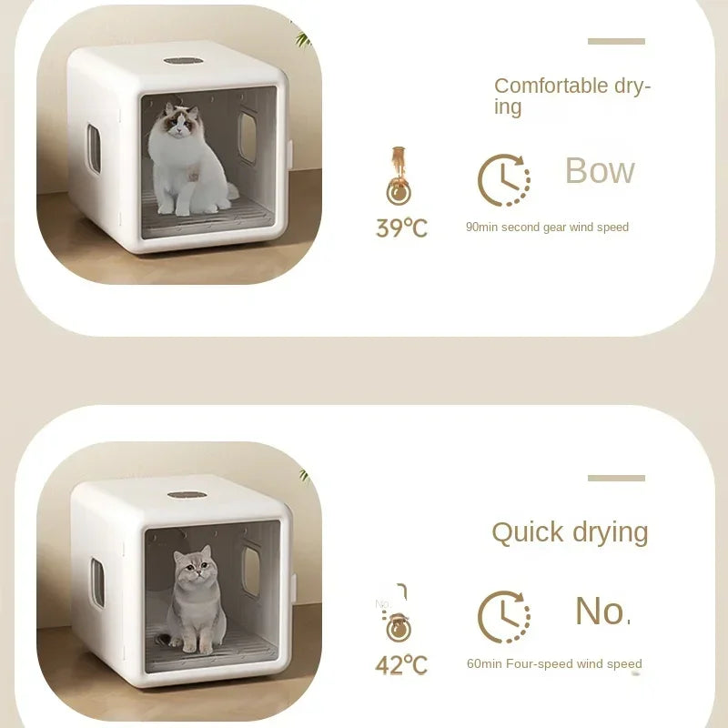 Smart Pet Drying Box – Automatic Temperature Control & Water Sterilization Dryer for Cats & Dogs