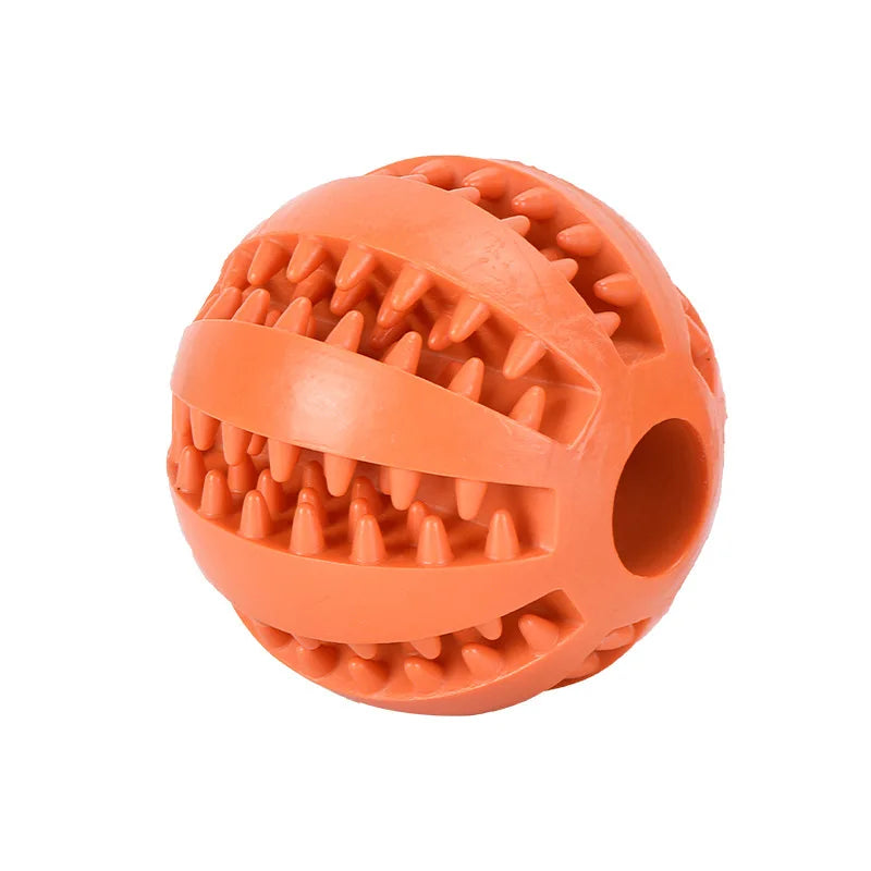 Natural Rubber Dog Chew Toy Tooth Cleaning Treat Ball Extra-Tough Interactive 5cm Elasticity Ball for Pets