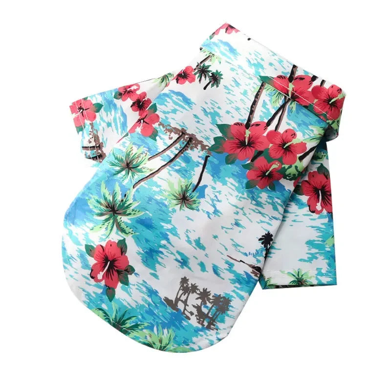 Hawaiian Style Dog Shirt – Summer Beachwear for Small & Medium Dogs and Cats