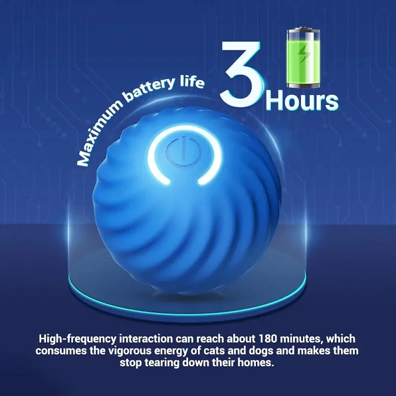 Smart Automatic Moving Dog Toy Ball – USB Rechargeable Interactive Chew & Chase Toy