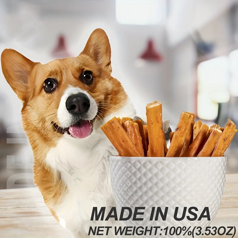 Delicious Dog Snacks Variety Pack – Beef Jerky, Duck Jerky, Chicken Sweet Potato Sticks, Turkey Meatballs & Dried Salmon