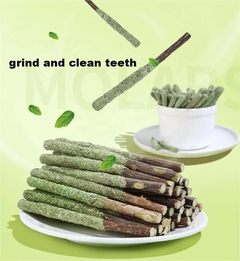 6 Natural Cat Sticks – Mint, Silver Vine & Excitement Sticks for Scratching, Biting & Teeth Cleaning
