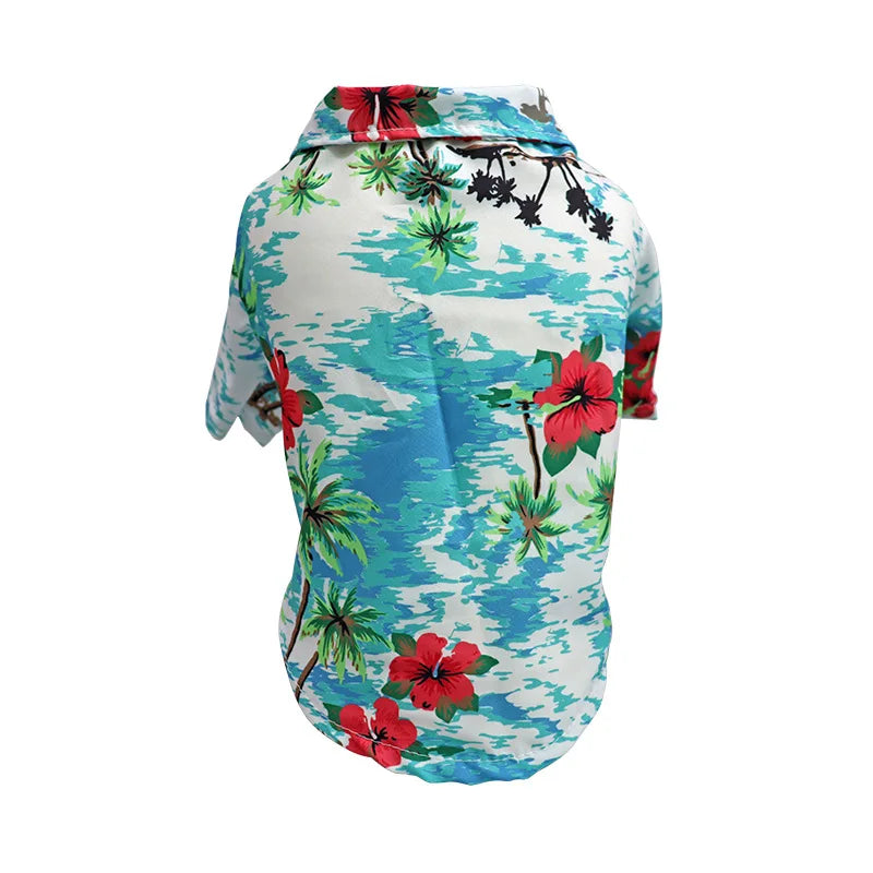 Hawaiian Style Pet Shirt – Tropical T-Shirt for Small & Medium Dogs