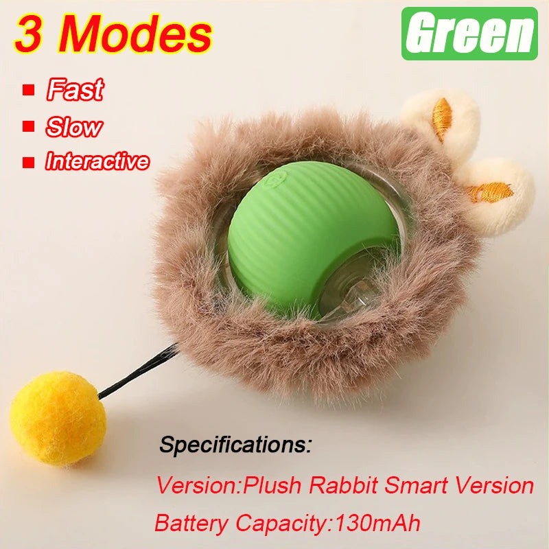 Smart Rolling Ball Toy for Cats & Dogs – Rechargeable with Faux Tail & Mouse-Like Motion
