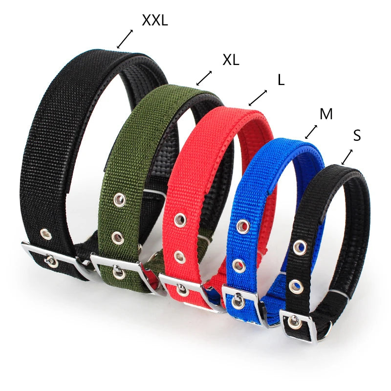 Solid Nylon Dog Collar – Durable and Adjustable for Small, Medium & Large Dogs