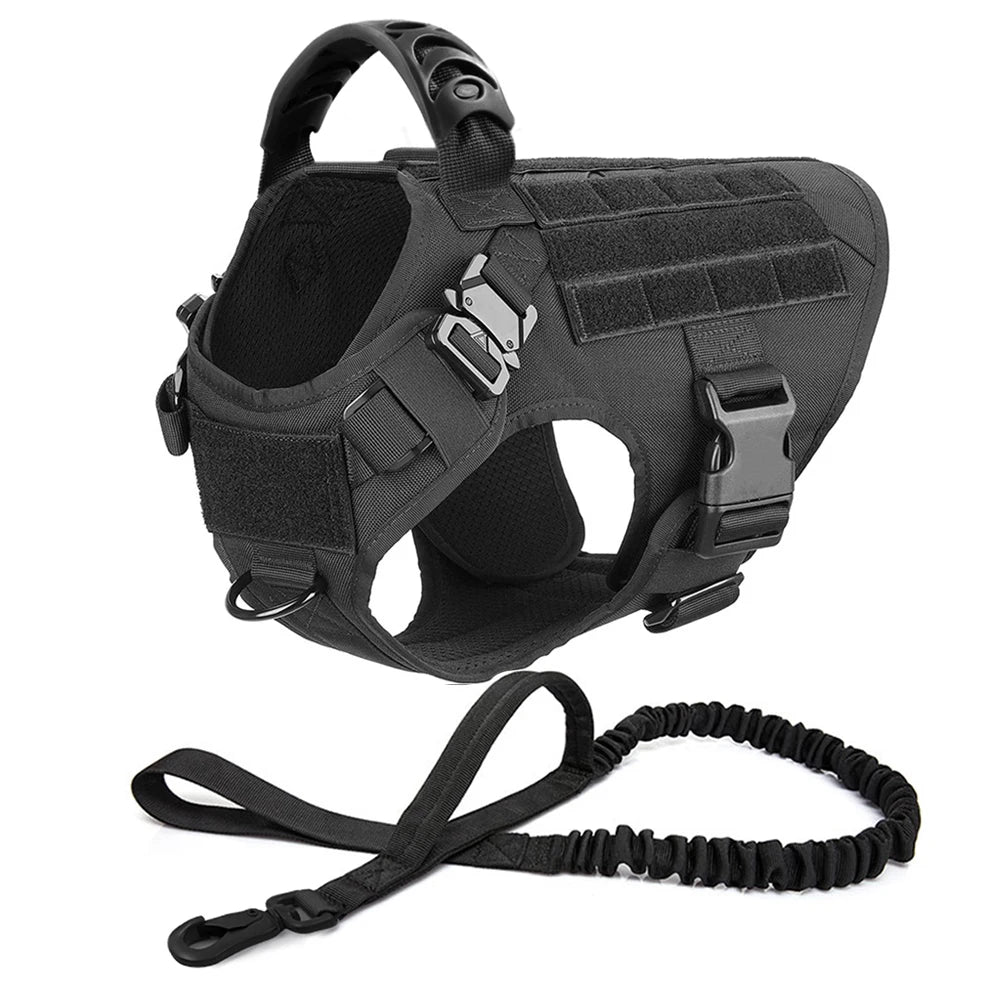 Heavy-Duty Large Dog Harness & Leash Set – Training and Walking Vest for German Shepherds, Malinois & Medium to Large Dogs