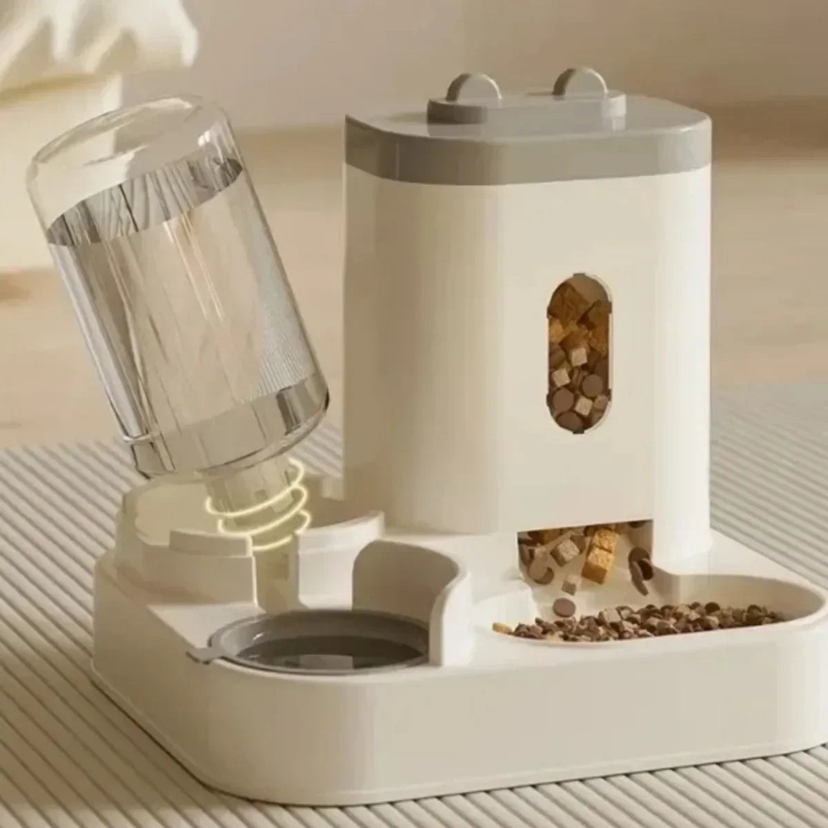 Automatic Feeder with Water Fountain – Large Capacity Food Bowl & Storage Dispenser for Dogs & Cats