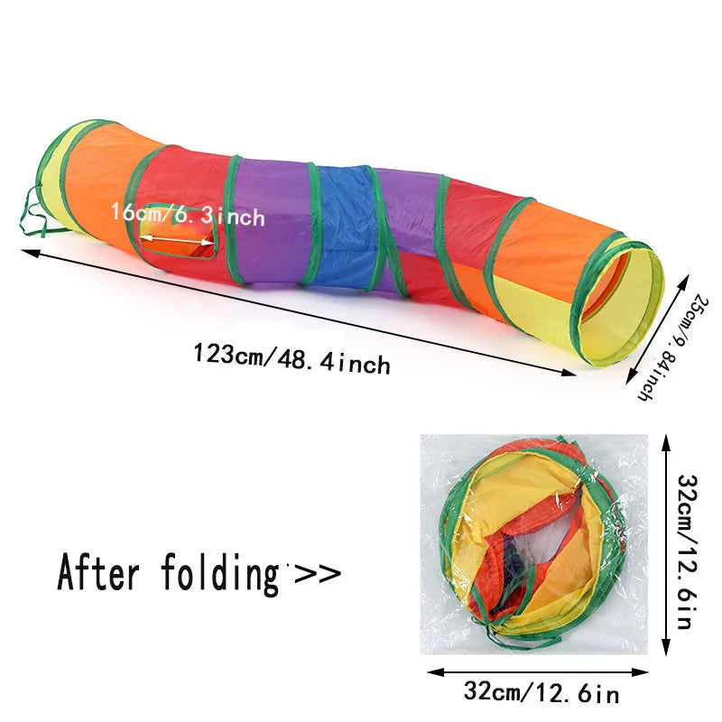 Foldable Cat Tunnel – Breathable & Fun Play Barrel for Indoor Cats