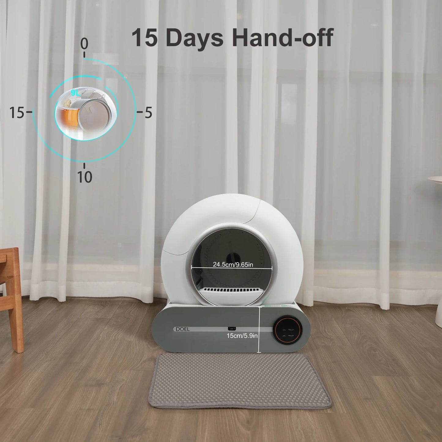 DOEL 65L Self-Cleaning Automatic Cat Litter Box