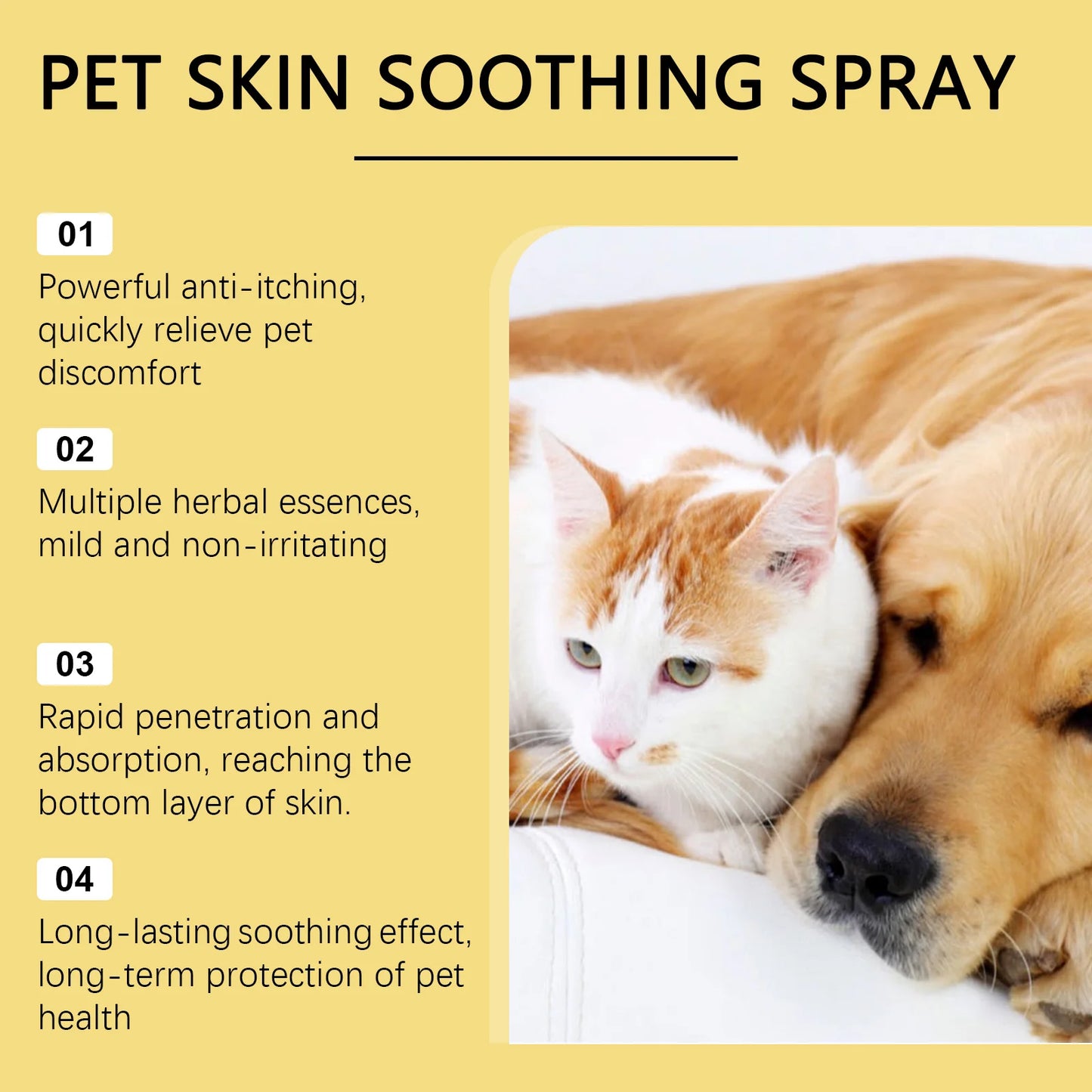 Pet Skin Care Spray – Soothing Relief for Itching, Fleas & Minor Wounds