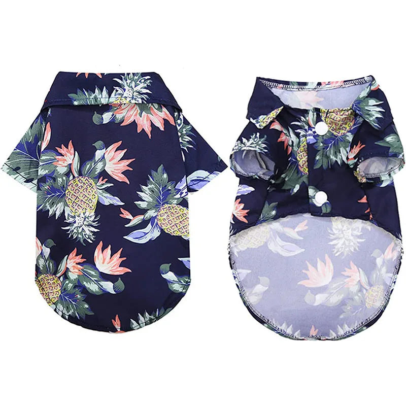 Hawaiian Style Pet Shirt – Tropical T-Shirt for Small & Medium Dogs