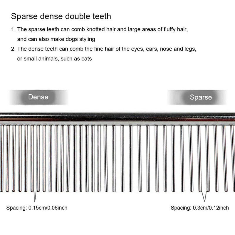 Pet Dematting Comb – Stainless Steel Grooming Tool for Dogs & Cats