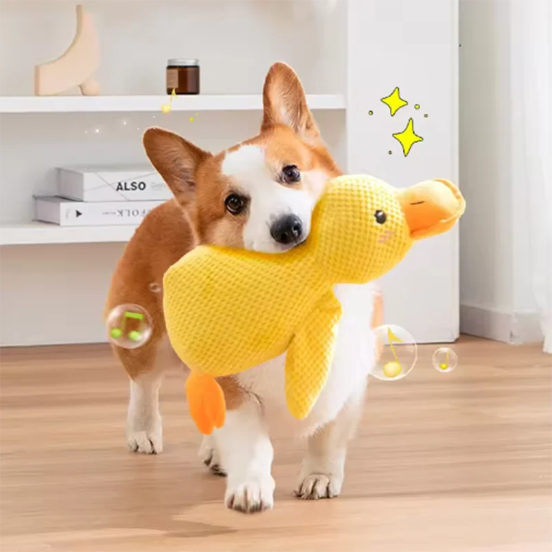 Stomping Duck Dog Toy – Bite-Resistant Plush for Teeth Cleaning & Interactive Fun