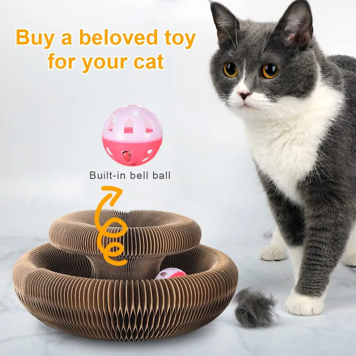 Magic Cat Scratch Organ Board – 3-in-1 Cat Toy, Claw Grinder & Climbing Frame with Ball Track