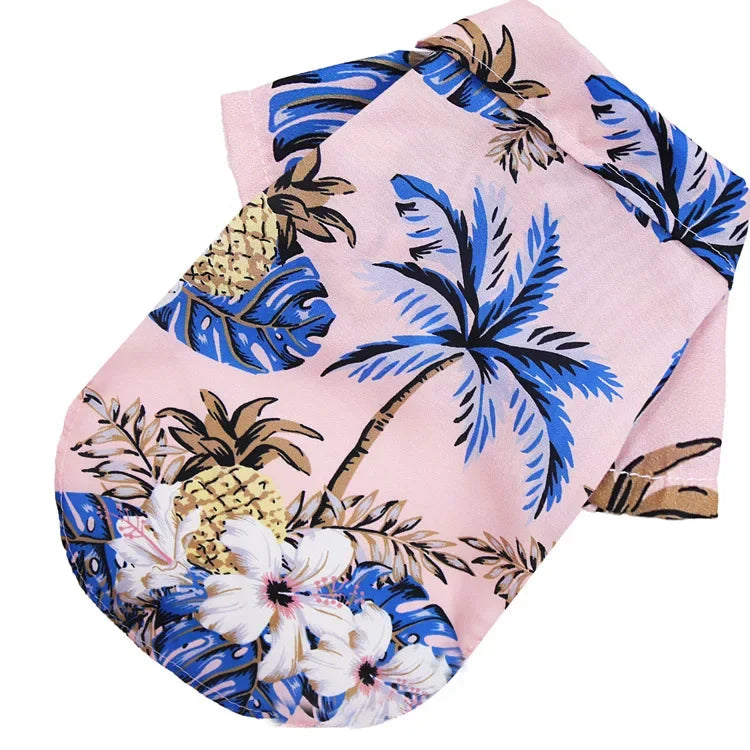 Hawaiian Style Dog Shirt – Summer Beachwear for Small & Medium Dogs and Cats
