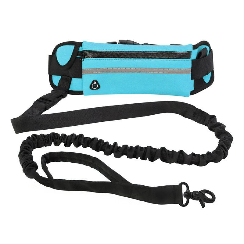 Hands-Free Dog Leash with Waist Bag – Reflective, Retractable, and Perfect for Running or Walking