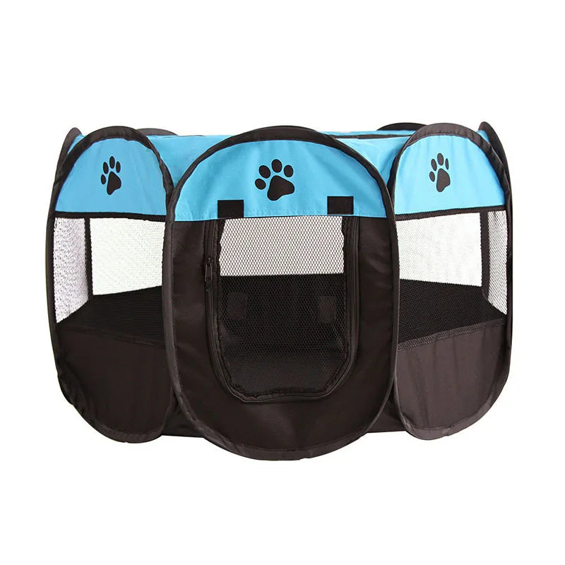 Octagonal Foldable Pet Cage – Breathable Delivery Room Tent & Scratch-Resistant Nest for Cats and Dogs
