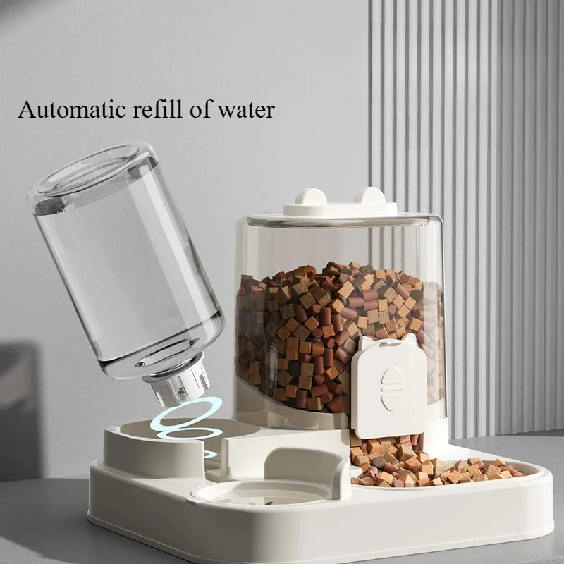 All-in-One Automatic Dog & Cat Feeding Bowl with Water Dispenser