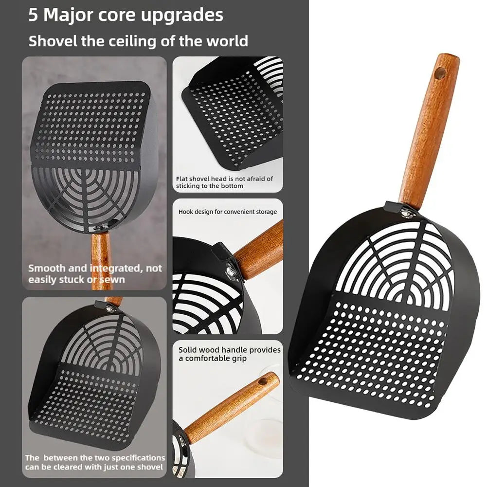 Steel Cat Litter Scoop with Long Handle