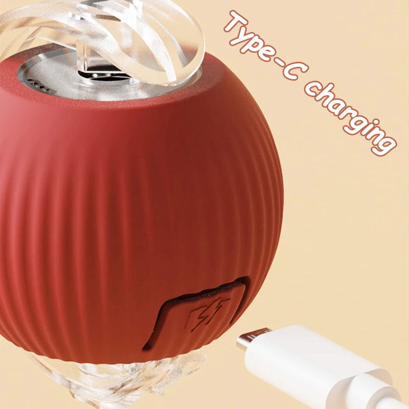 Smart Rolling Ball Toy for Cats & Dogs – Rechargeable with Faux Tail & Mouse-Like Motion
