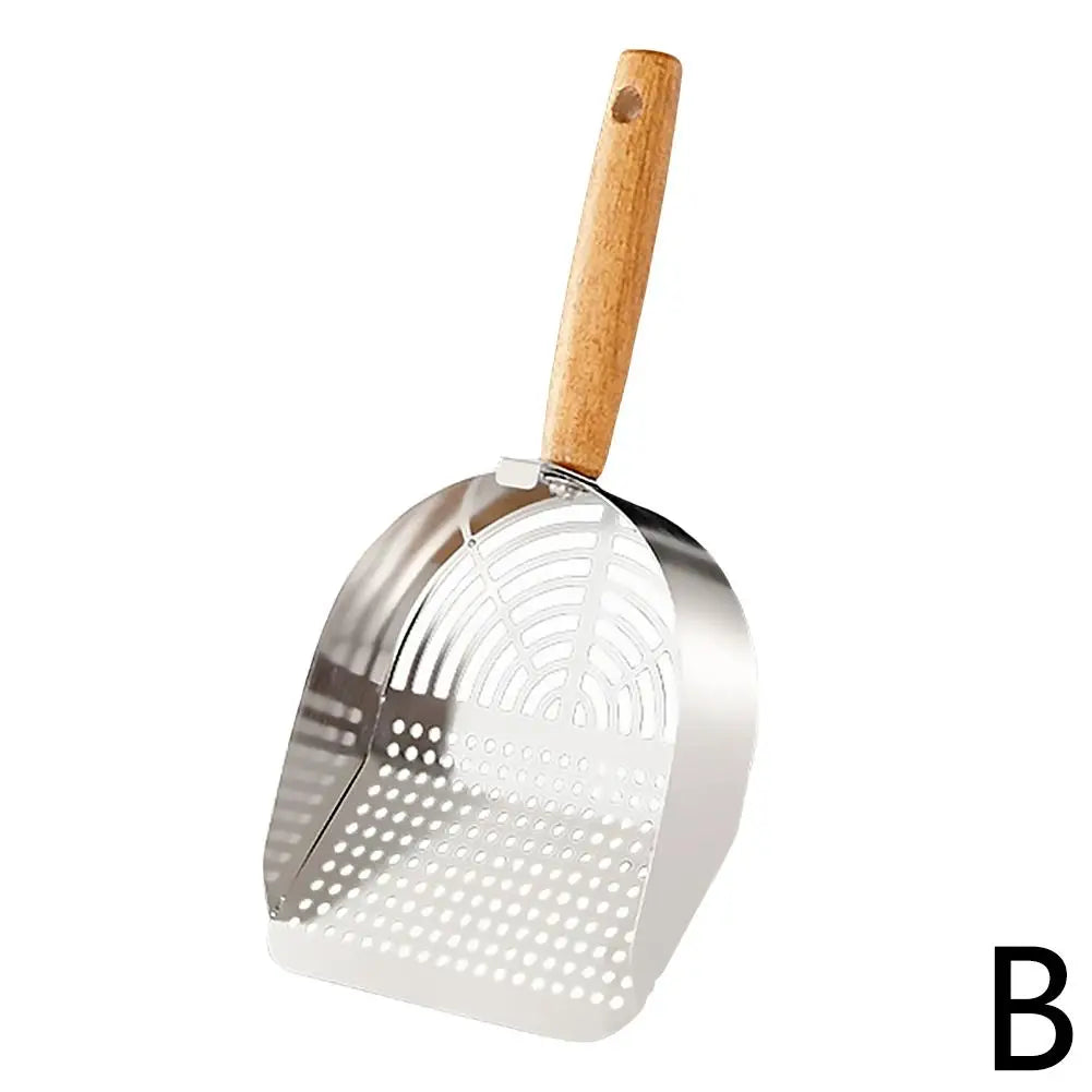 Steel Cat Litter Scoop with Long Handle