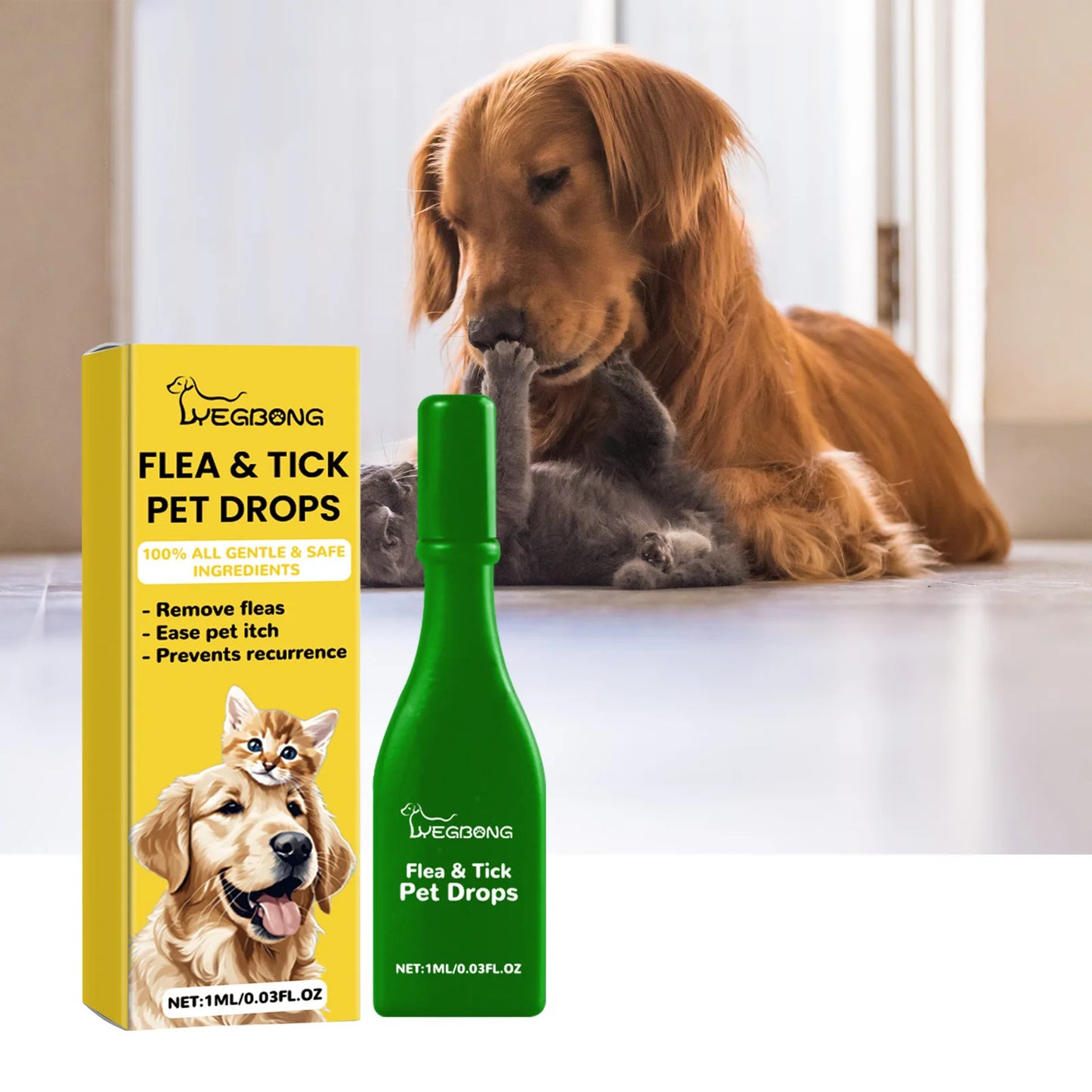 Cat Anti-Flea & Tick Drops – Fast-Acting Relief from Fleas, Lice, and Itching