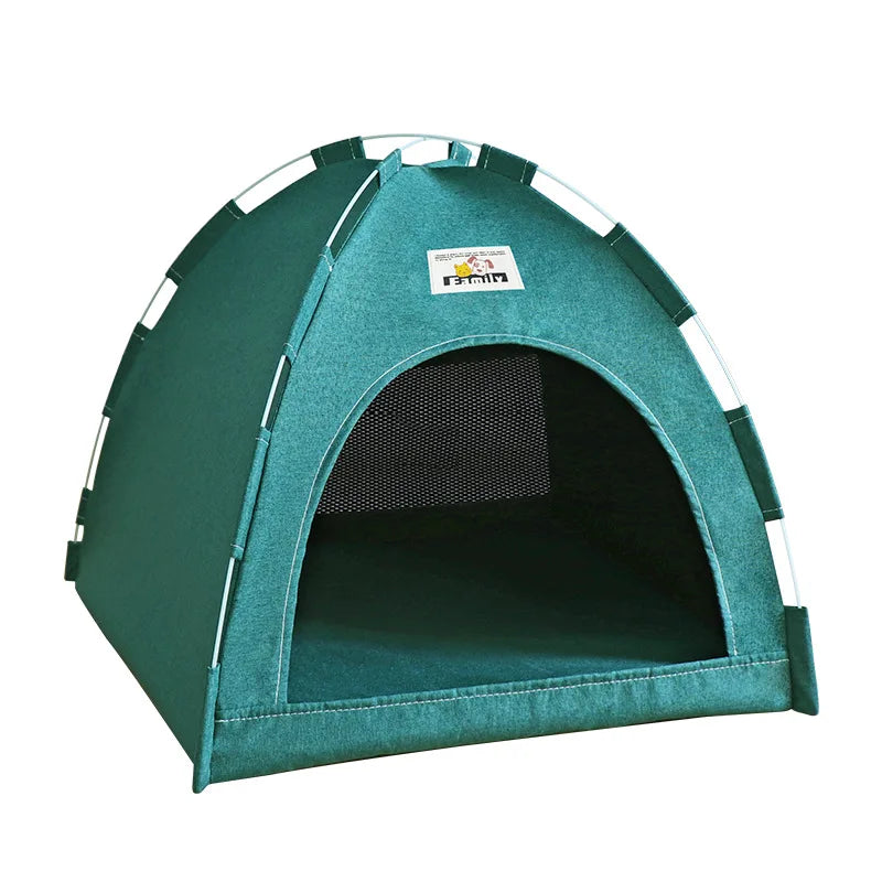 Foldable Cat House & Pet Tent – Portable, Breathable Nest with Summer Cool Mat for Cats and Small Dogs