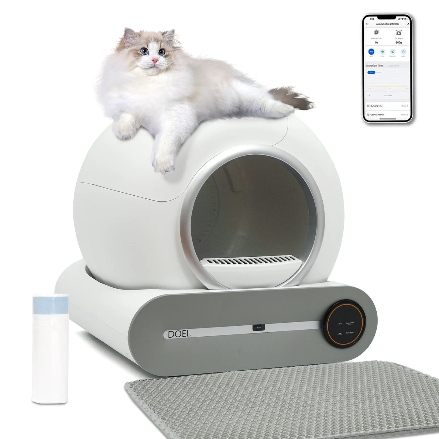 DOEL 65L Self-Cleaning Automatic Cat Litter Box