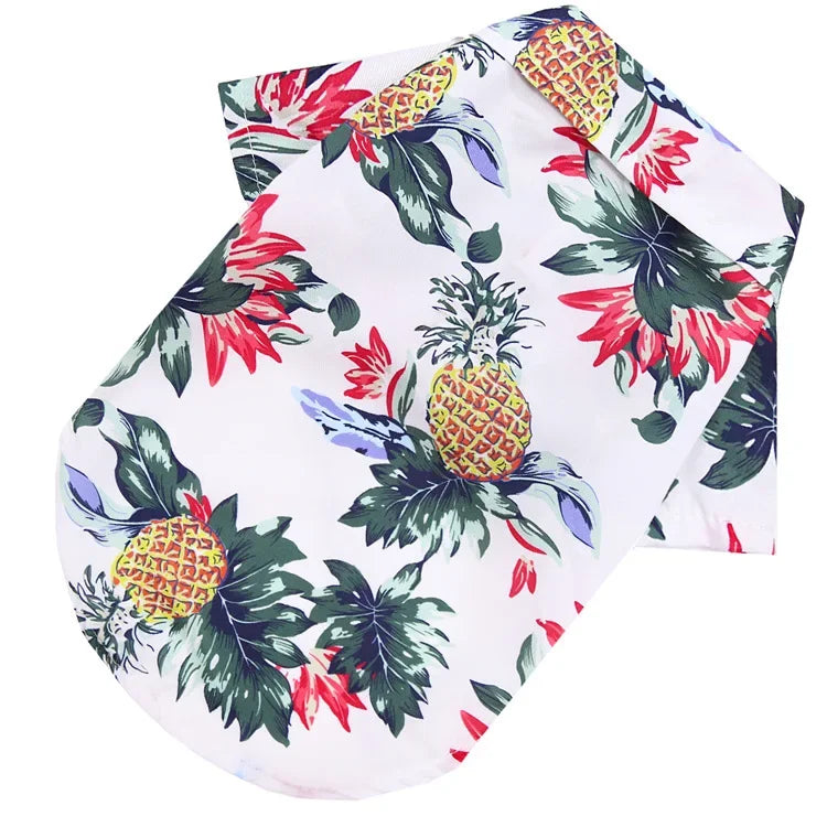 Hawaiian Style Dog Shirt – Summer Beachwear for Small & Medium Dogs and Cats