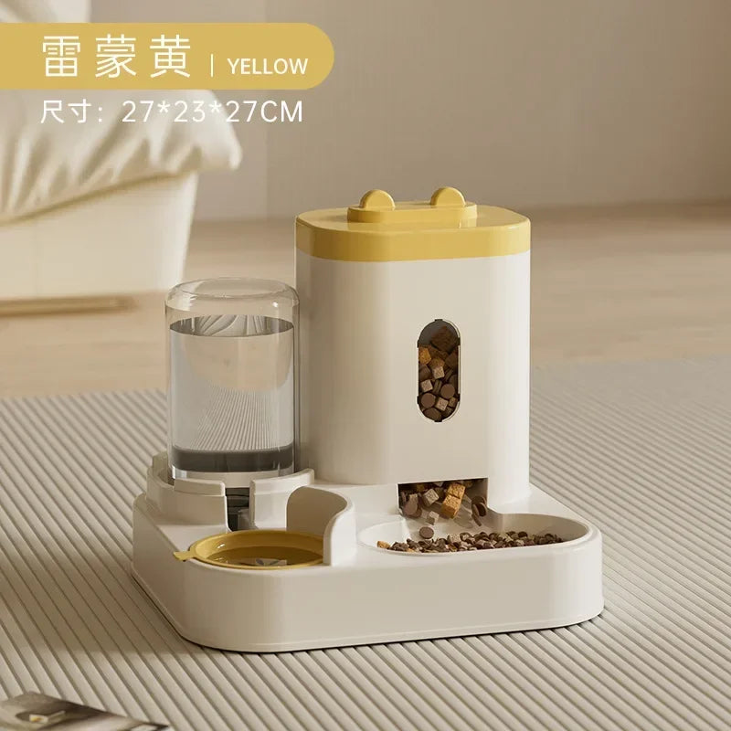 Automatic Feeder with Water Fountain – Large Capacity Food Bowl & Storage Dispenser for Dogs & Cats