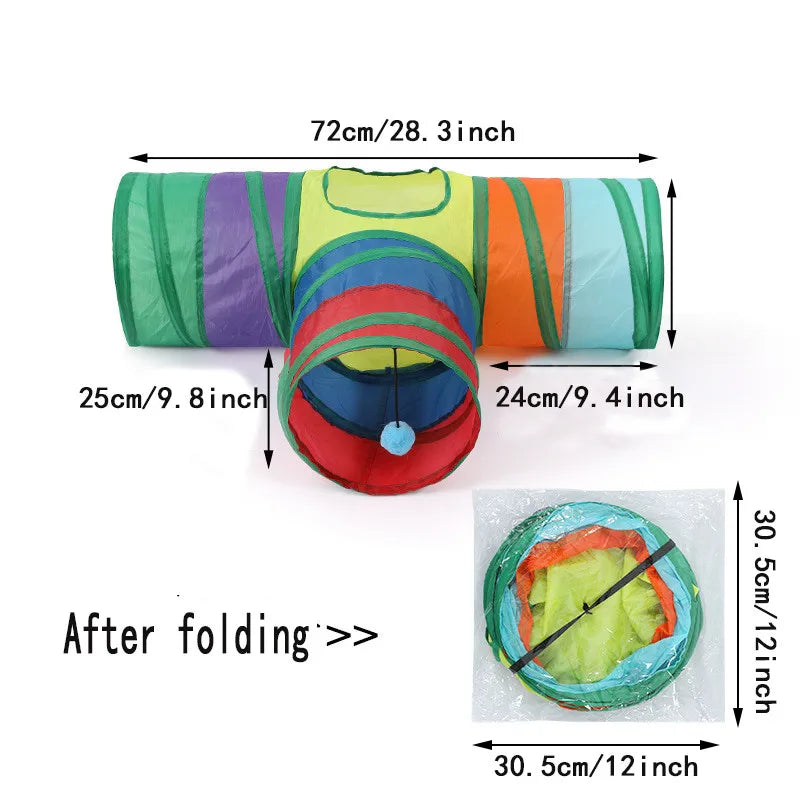 Foldable Cat Tunnel – Breathable & Fun Play Barrel for Indoor Cats