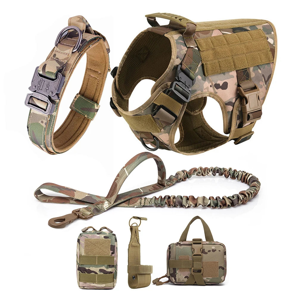 Heavy-Duty Large Dog Harness & Leash Set – Training and Walking Vest for German Shepherds, Malinois & Medium to Large Dogs