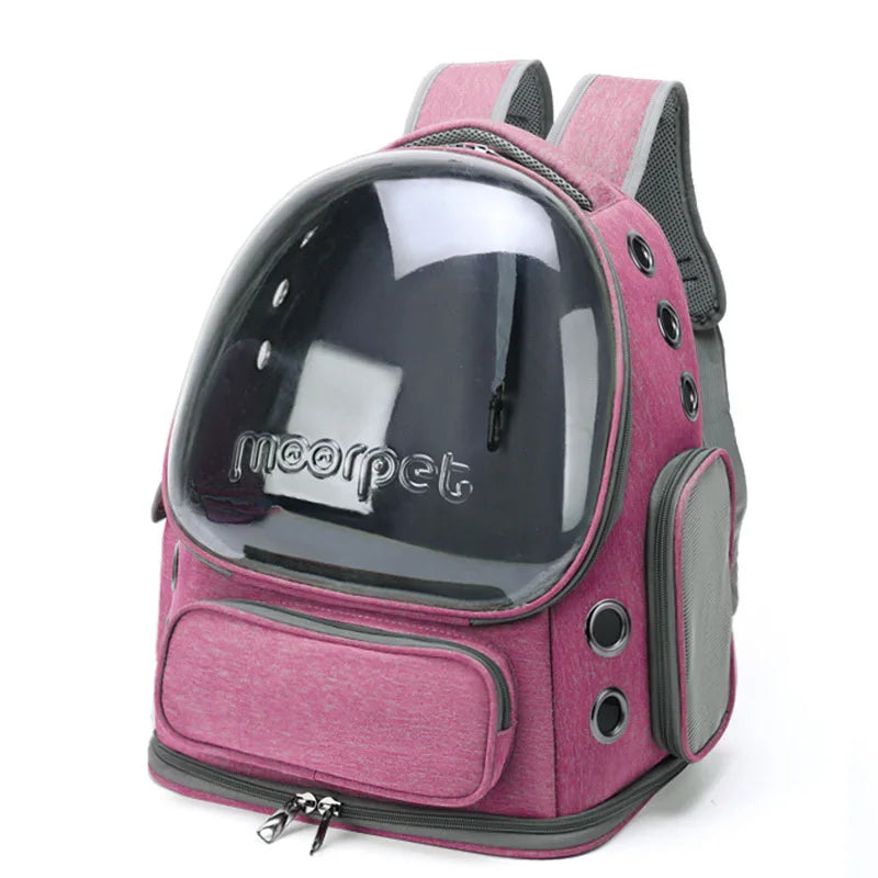 Transparent Pet Carrier Backpack – Breathable Travel Bag for Cats & Small Dogs