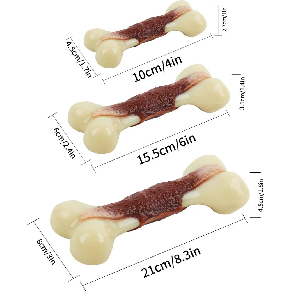 All For Paws Nearly Indestructible Nylon Bone – Beef-Flavored Chew Toy for Aggressive Chewers