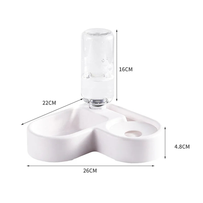 Automatic Drinking & Feeding Pet Bowl – Dual-Use Cat and Dog Water & Food Basin