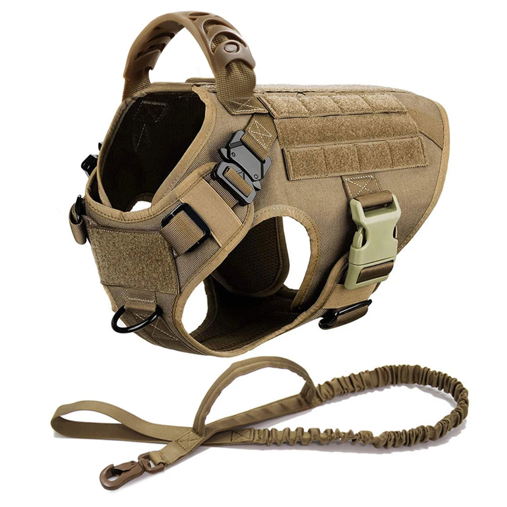 Heavy-Duty Large Dog Harness & Leash Set – Training and Walking Vest for German Shepherds, Malinois & Medium to Large Dogs