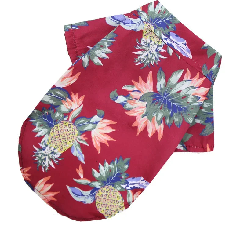 Hawaiian Style Dog Shirt – Summer Beachwear for Small & Medium Dogs and Cats