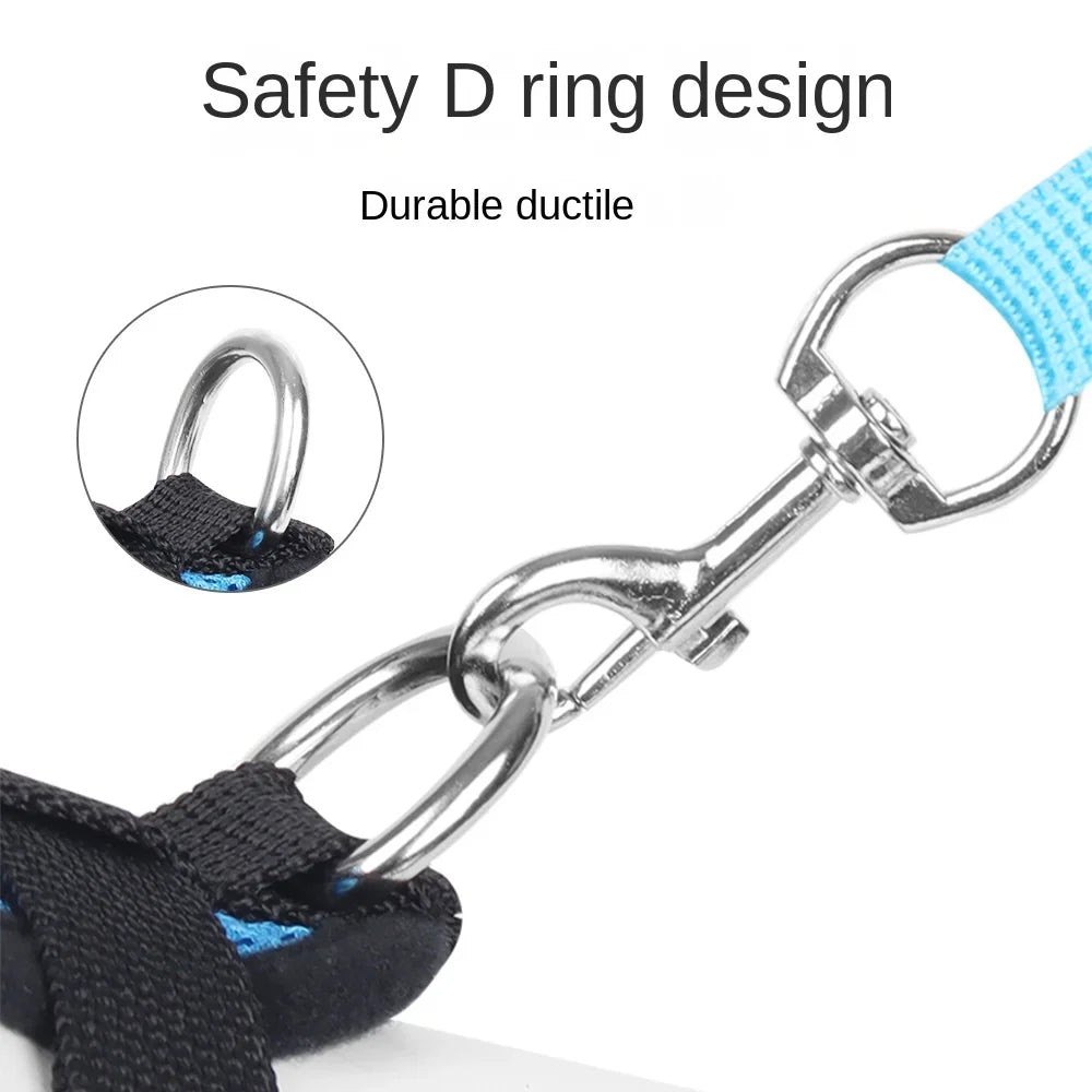 Summer Adjustable Pet Harness & Leash – Breathable Polyester Mesh with Reflective Strips