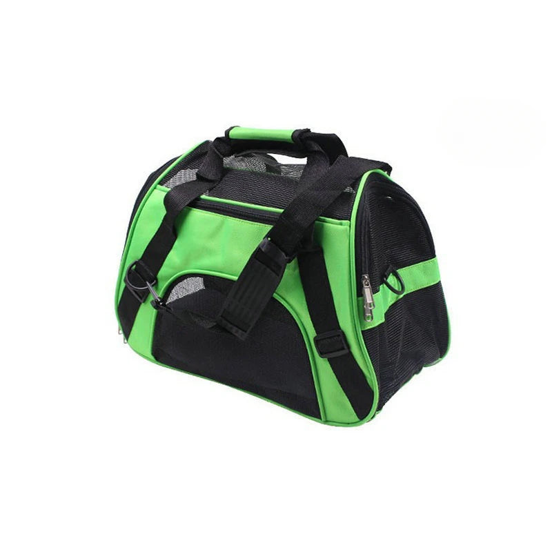 Portable Dog & Cat Carrier Bag – Breathable Mesh Travel Handbag for Small Pets