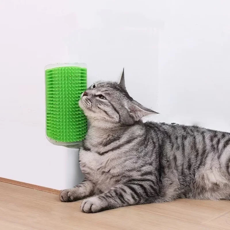 Cat Self-Grooming Massage Comb – Wall-Mounted Brush for Hair Removal & Relaxing Rubs