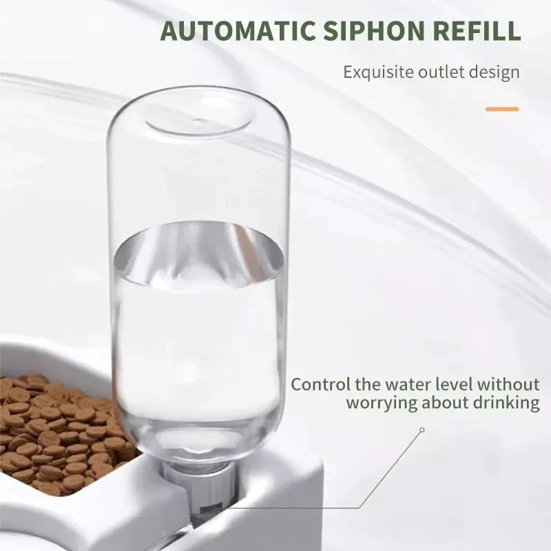 Automatic Drinking & Feeding Pet Bowl – Dual-Use Cat and Dog Water & Food Basin