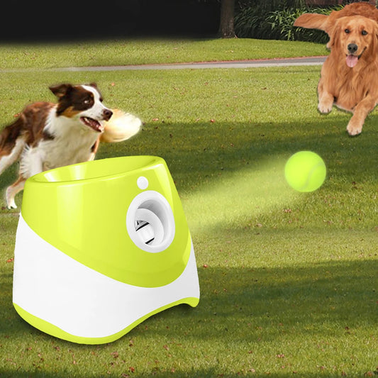 Automatic Dog Tennis Ball Launcher – Interactive Rechargeable Pet Toy for Endless Fetch Fun