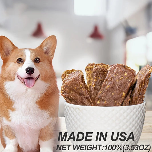 Delicious Dog Snacks Variety Pack – Beef Jerky, Duck Jerky, Chicken Sweet Potato Sticks, Turkey Meatballs & Dried Salmon